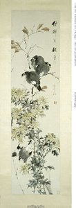 Haubenmainas und Chrysanthemen von Xugu