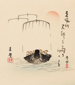 Holzschnitt - Takarabune, spätes 19. Jahrhundert von Yamamoto Hosui