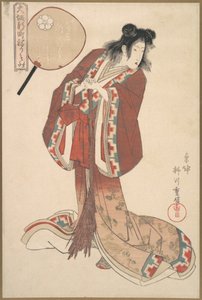 Hinazuru von Naka Ogi-ya als Onna Jittoku, ca. 1825