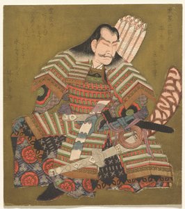 Taira no Tadanori, aus der Serie Krieger als die sechs unsterblichen Dichter von Yashima Gakutei