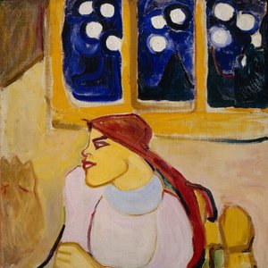 Frau mit Kopftuch, eine skandinavische Prinzessin, 1910 von Yelena Genrichovna Guro