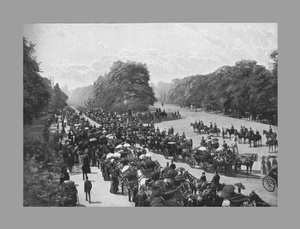Die Fahrt und Rotten Row, Hyde Park, ca. 1900 von York and Son
