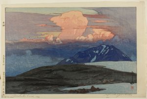 Goshiki-Berge, aus der Serie "Zwölf Szenen der japanischen Alpen" von Yoshida Hiroshi
