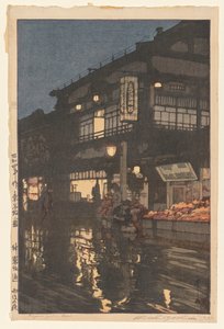 Kagurazaka-Straße nach einem Nachtregen von Yoshida Hiroshi