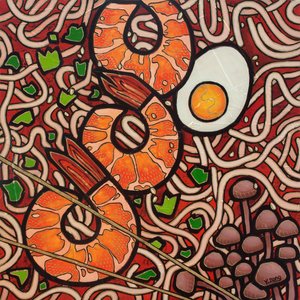 Ramen-Nudeln Garnelen, 2023 von Yue Zeng