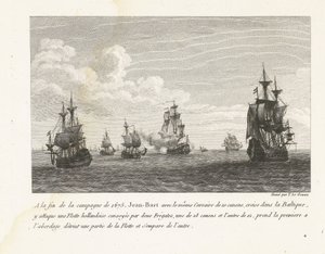 Jan Bart greift holländische Schiffe in der Ostsee an, 1675 von Yves Marie Le Gouaz
