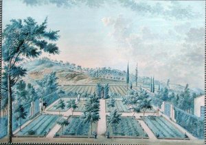 Ansicht des Gartens von M. Reverdit bei Toulon, Frankreich