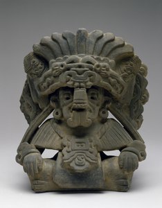 Urne mit einem sitzenden Vorfahren, 600-900 n. Chr. von Zapotec Zapotec