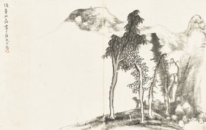 Landschaften und Blumen, Album mit sechs Blättern von Zhu da Bada Shanren