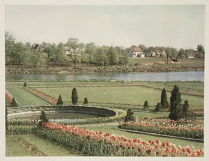 Amerikanische Vorstadtszene, ca. 1928