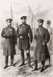 Generalstab der kaukasischen Armee während des Russisch-Türkischen Krieges (1877-1878) von . .