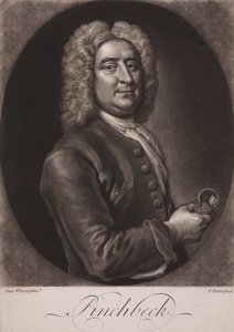 Christopher Pinchbeck, englischer Uhrmacher und Spielzeugmacher, ca. 1725 von Frederick (attr. to) Barnard