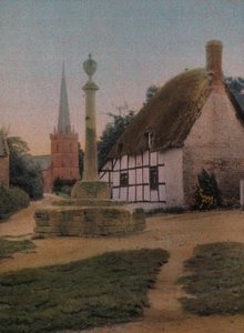 Reetgedecktes Cottage von Frederick (attr. to) Barnard