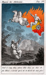 Elija fährt in den Himmel (Gravur)