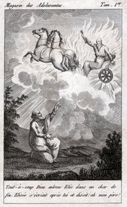 Elija fährt in den Himmel (Stich)