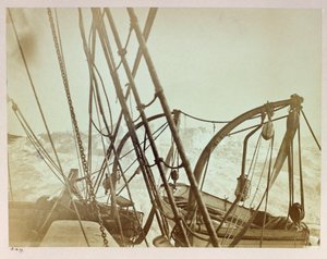 Expedition in die Arktis (1875-1876) des Kapitäns George Nares (1831-1915): Alert an Land gedrückt in der Shift Rudder Bay