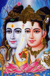 Hindu-Gott Shiva und Göttin Parvathi von . .