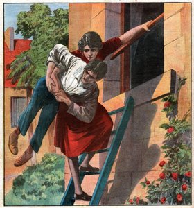 Krankenschwester entführt ihren behinderten Verlobten von Ferdinand Georg Waldmuller