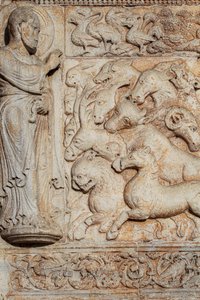 Flachrelief des Portals von San Zeno Maggiore, Verona