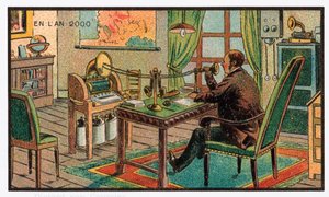 Postaufnahme auf einem Grammophon von . .
