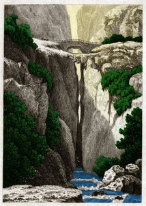 Natürliche Brücken von Icononzo, Kolumbien (Gravur)