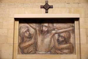 Orval Trappistenabtei, Belgien. Kirche. Kreuzweg. 11. Station