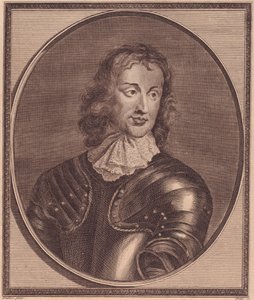 Porträt des britischen Generals und Politikers John Lambert (1619-1684), Kupferstich von John Goldar (1729-1795) nach einem Gemälde von Robert Walker
