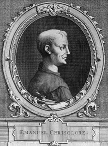 Porträt von Emanuele Crisolora (1350-1415), byzantinischer Humanist, Kupferstich von William Walcutt