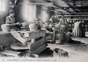 Postkarte mit Töpferei für Vallauris-Geschirr, ca. 1900, Frankreich