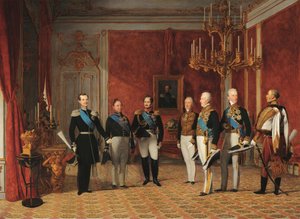 Empfang von Großfürst Alexander Nikolajewitsch durch Fürst Metternich in der Wiener Hofburg im Jahr 1839