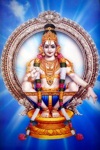 Shiva Hindu-Tempel. Bild des Hindu-Gottes Vishnu. Dubai, Vereinigte Arabische Emirate. von . .