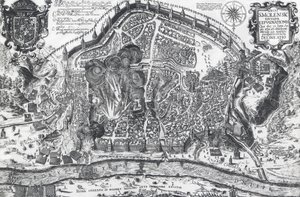 Stadt Smolensk während der polnischen Belagerung von 1611, Russland von Georg Carl Heinrich Dollmann