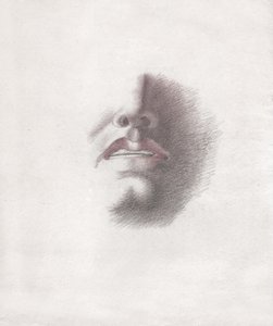 Studie für das Gesicht eines Mannes: Mund und Nase. ca. 1830