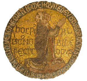 Der Alberic-Mönch (Saint Aubry de Citeaux, gestorben 1109) im Gebet - Basilika von Saint-Denis (Saint Denis) - Frankreich, Île-de-France, Seine-Saint-Denis von . .