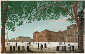 Die Residenz von Würzburg, Schloss der Fürstbischöfe in Bayern (Gravur) von . .