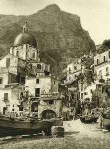 Die Stadt der Fischer von Positano an der Amalfiküste nahe Neapel von Ferdinand Georg Waldmuller