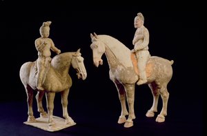 Zwei Reiter, chinesisch, Tang-Dynastie (618-906) von Hippolyte Lalaise Devéria