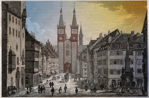 Würzburg, um 1830 (Gravur)
