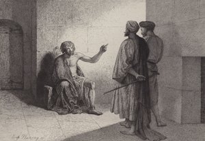 Johannes der Täufer im Gefängnis von after Albert Robida