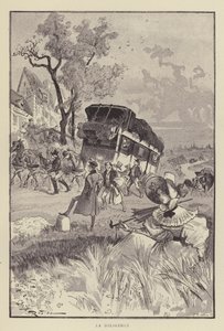 Die Postkutsche von after Albert Robida