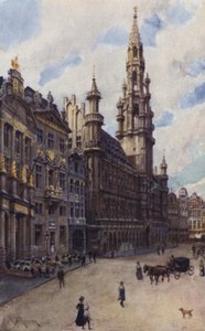 Das Rathaus, eine Ecke des Grande Place von after Amedee Forestier