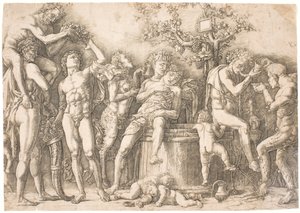 Bacchanal am Weinfass