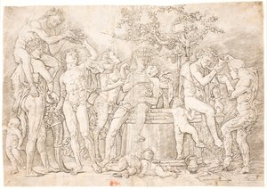 Bacchanal am Weinfass