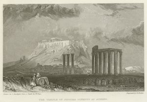 Der Tempel des Jupiter Olympus in Athen von after C. Stanfield