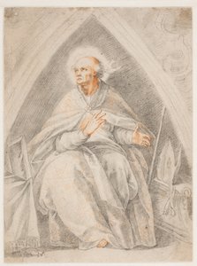 Der heilige Gregor sitzt