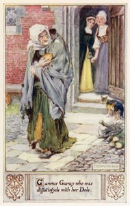Gammer Gurney, die mit ihrem Anteil unzufrieden war von after Charles Edmund Brock