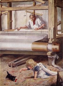 Silas Marner an seinem Webstuhl von after Charles Edmund Brock
