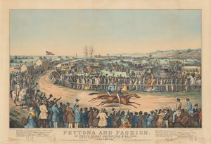 Peytona und Fashion: In ihrem großen Rennen um $20.000. Über den Union Course L.I. 13. Mai 1845, gewonnen von Peytona. Zeit 7:39 3/4, 7:45 1/4