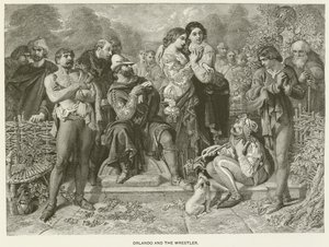 Orlando und der Ringer von after Daniel Maclise