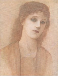 Studie eines Kopfes von after Edward Coley Burne Jones